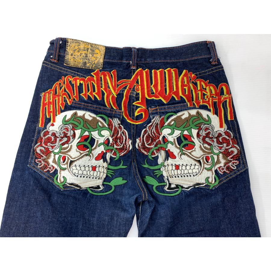 CHRISTIAN AUDIGIER（クリスチャンオードジェー） スカル 刺繍 デニム