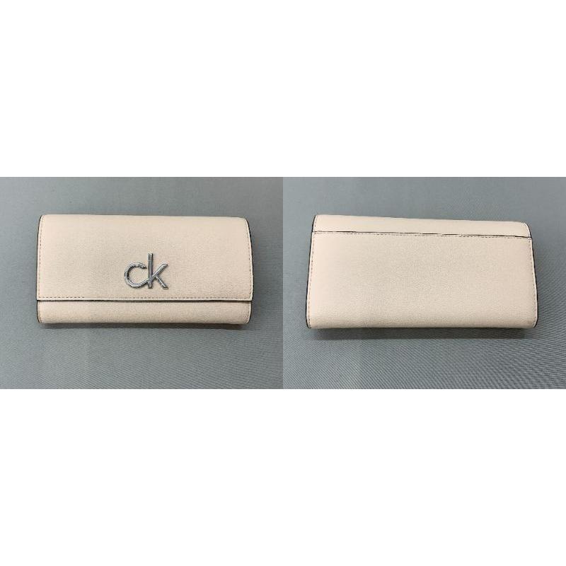 Calvin Klein（カルバン・クライン） 長財布 レディース ベージュ 箱 