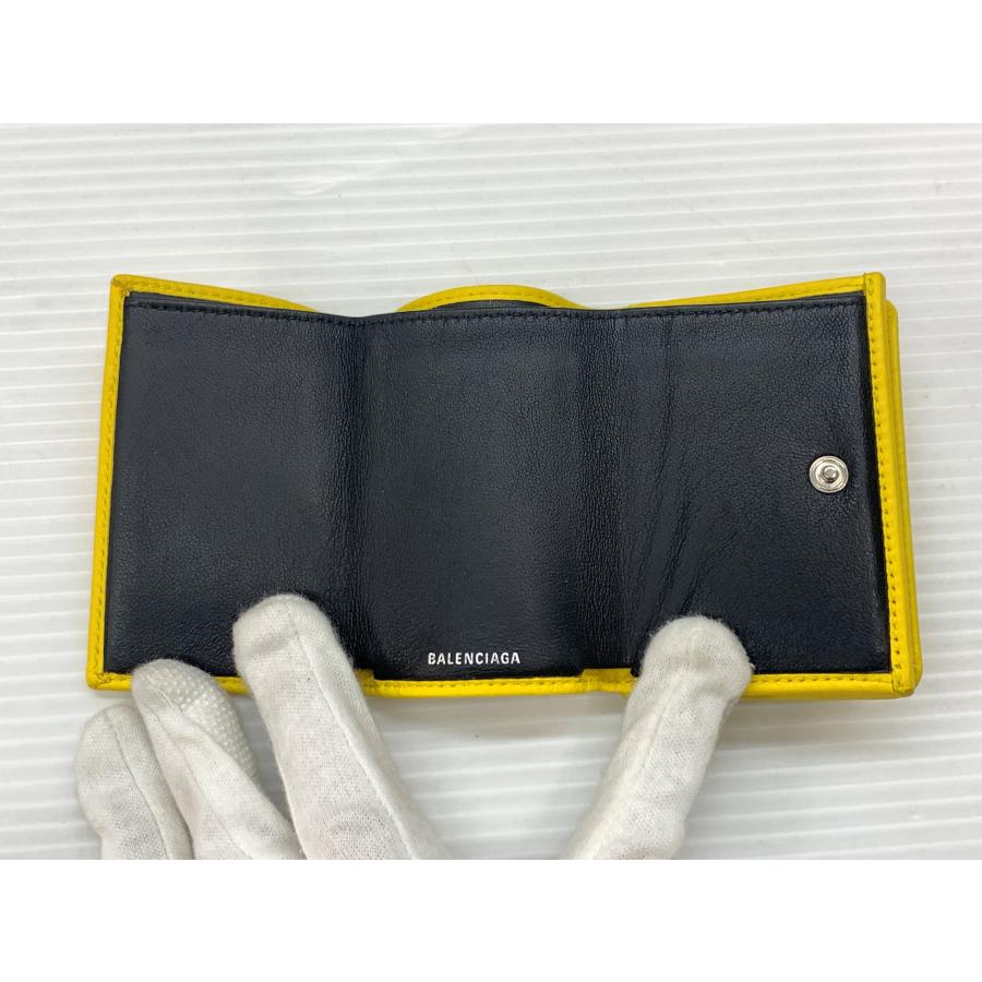BALENCIAGA（バレンシアガ） ミニウォレット イエロー 三つ折り財布