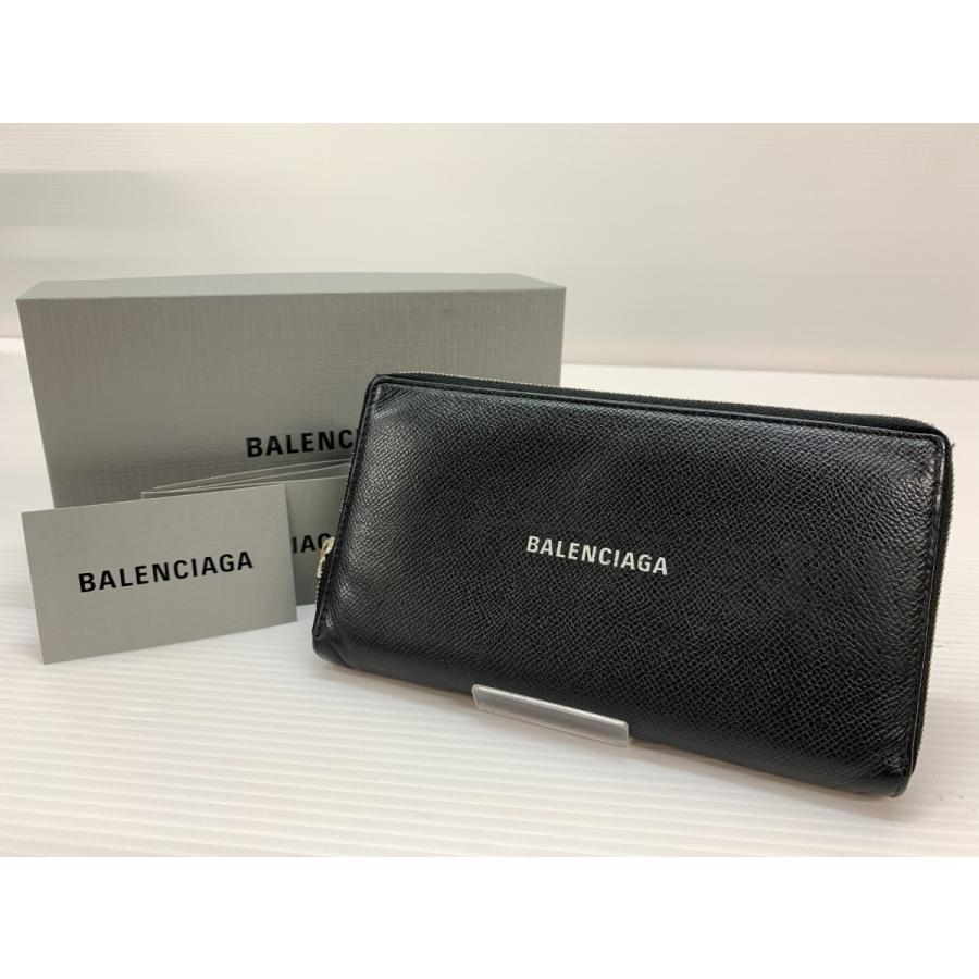 BALENCIAGA（バレンシアガ） ラウンドファスナー 長財布 ブラック 箱 