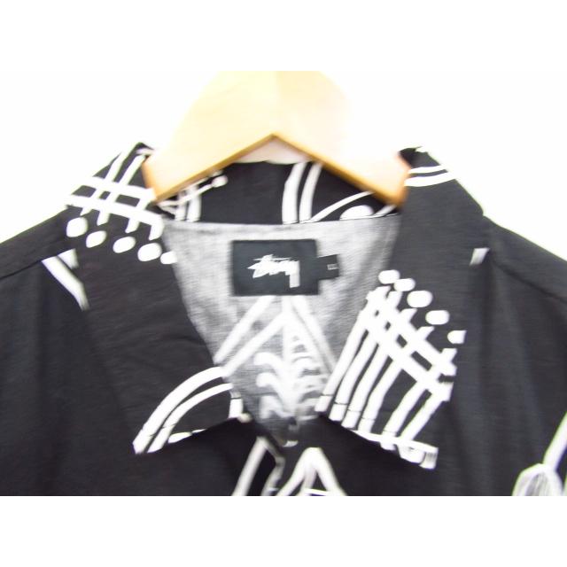 STUSSY ステューシー 総柄マスクデザイン 仮面柄 アロハシャツ 