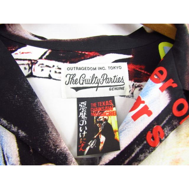 美品 WACKO MARIA ワコマリア 悪魔のいけにえ THE TEXAS CHAINSAW MASSACRE HAWAIIAN SHIRT アロハ ハワイアン 中古品 ◆10197｜thrift2nd｜03