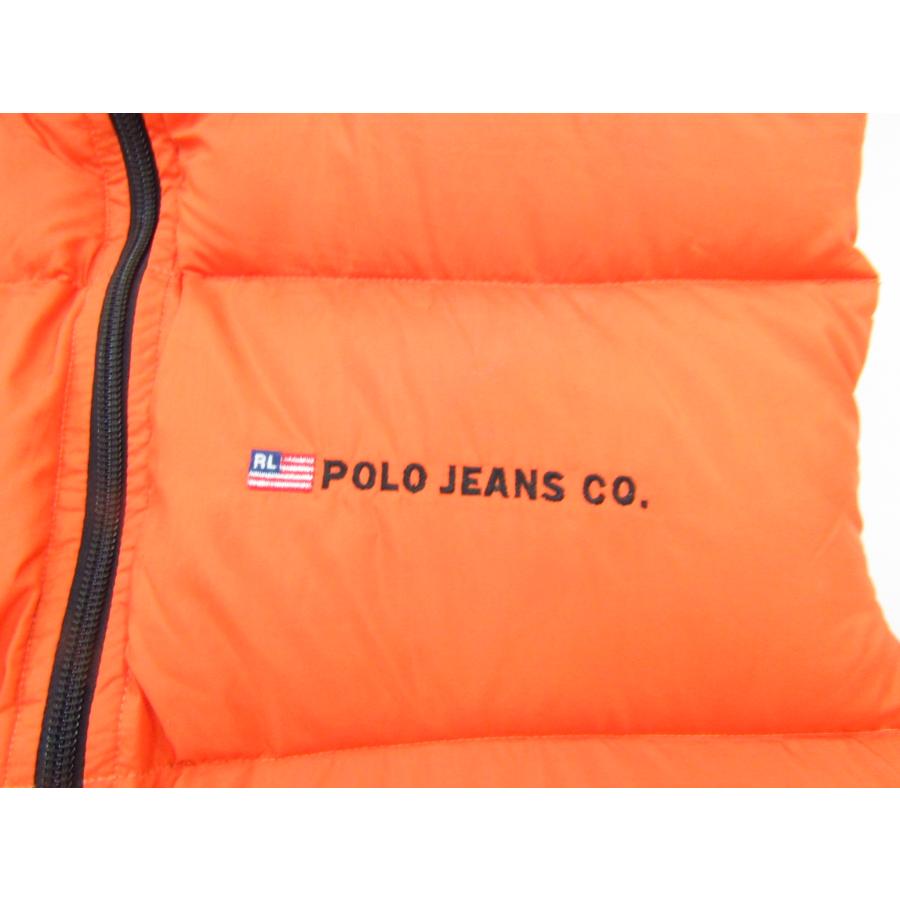 POLO JEANS CO. / ダウンベスト/L/ポリエステル/オレンジ ポロジーンズ（POLO JEANS） POLO JEANS CO. ダウンベスト 中綿