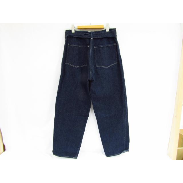 COMOLI コモリ デニム ベルテッドパンツ ボトムス コットン インディゴ 