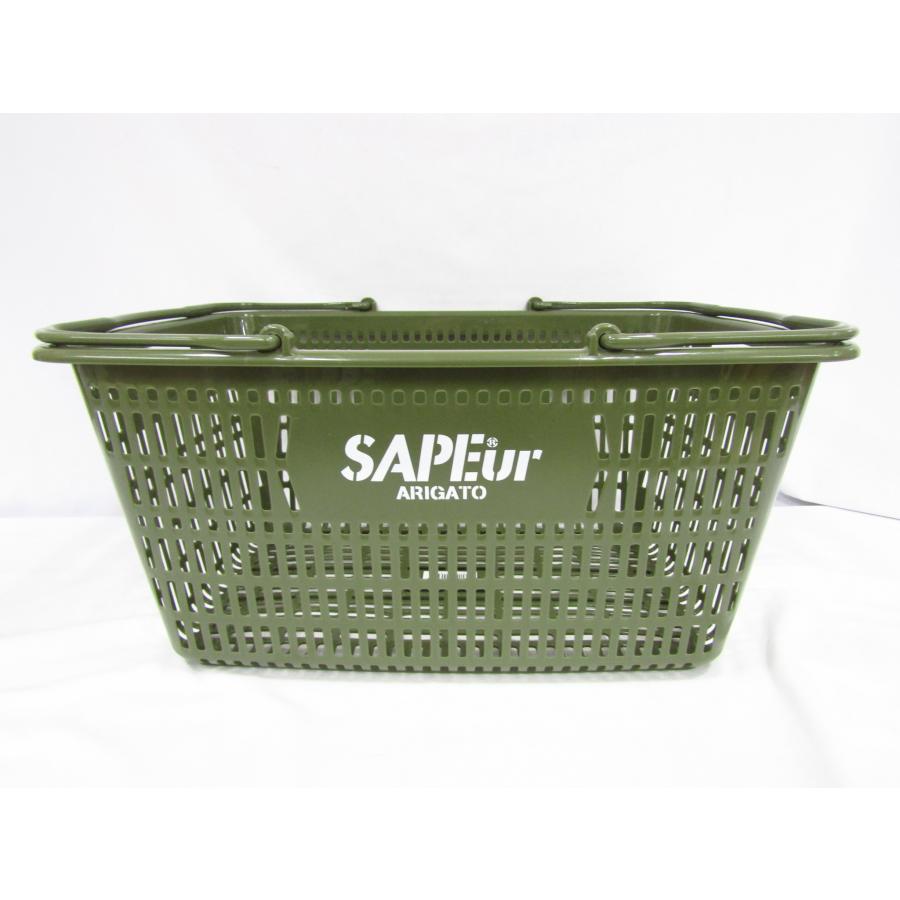 SAPEur サプール 買い物カゴ バスケット 25ss カーキ 緑 W：約42cm×H