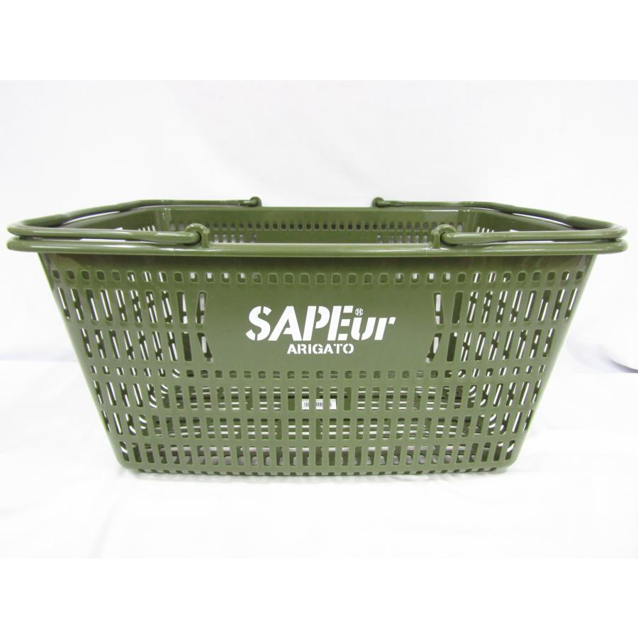 SAPEur サプール 買い物カゴ バスケット 25ss カーキ 緑 W：約42cm×H