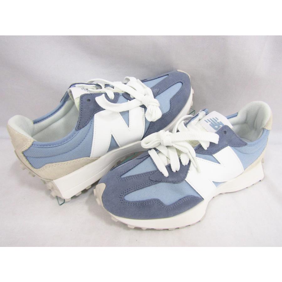美品 NEW BALANCE ニューバランス U327FH ブルー スニーカー 25.5cm 