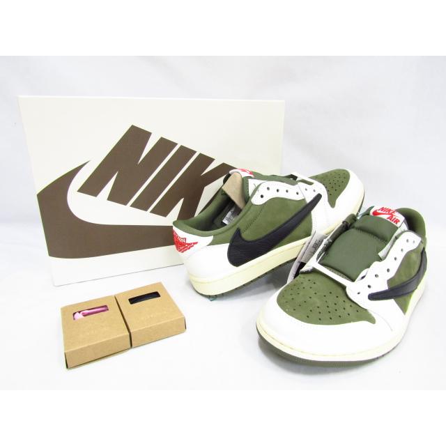 未使用美品 Travis Scott×NIKE AIR JORDAN1 LOW OG SP Reverse Olive 