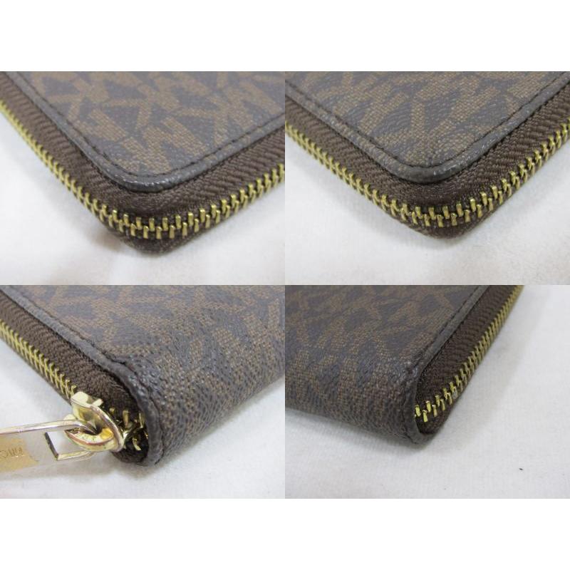 MICHAEL KORS（マイケルコース） 総柄 MKシグネチャー ラウンドジップ