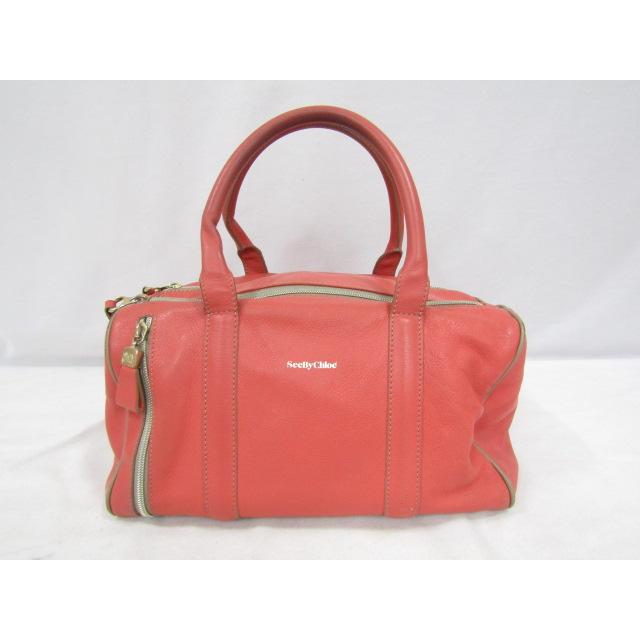 SEE BY CHLOE（シーバイクロエ） ハンドバッグ ダッフルバッグ レッド