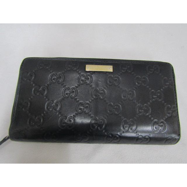 GUCCI（グッチ） GUCCI 307980 GG柄レザーロングウォレット ブラック