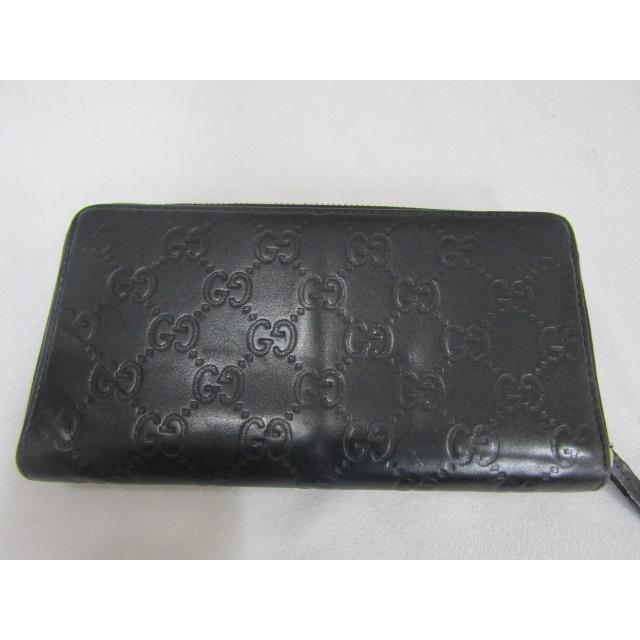 GUCCI（グッチ） GUCCI 307980 GG柄レザーロングウォレット ブラック