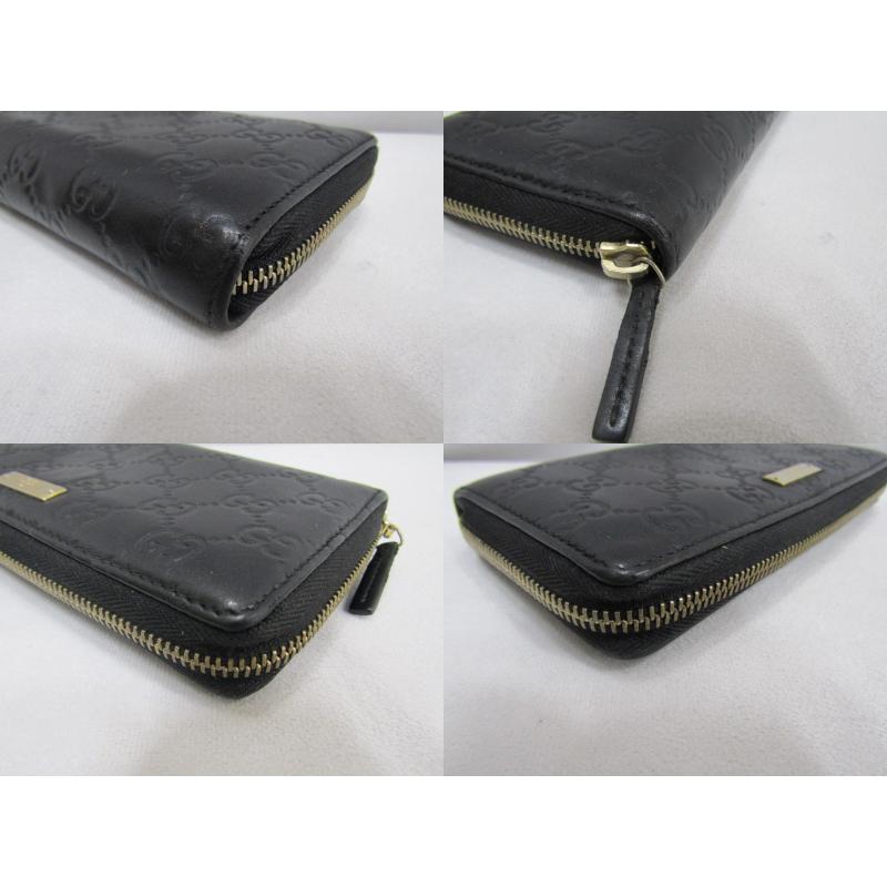 GUCCI（グッチ） GUCCI 307980 GG柄レザーロングウォレット ブラック
