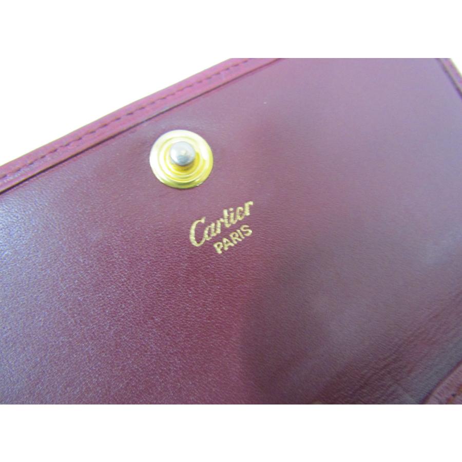 Cartier（カルティエ） 3つ折り財布 レザーウォレット レッド 赤 中古