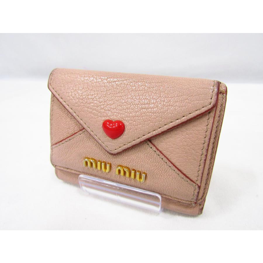 miu miu（ミュウミュウ） 三つ折りウォレット レディース三つ折り財布
