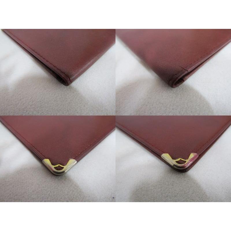 カルティエ 長財布 レザー 本革 マストライン ボルドー 箱 カード付属 Cartier（カルティエ） マストライン レザーロングウォレット 二つ折り