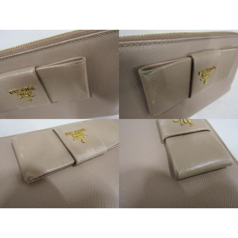PRADA（プラダ） リボンモチーフ付きサフィアーノレザー ロング