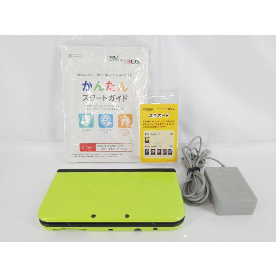 Nintendo Newニンテンドー3DS LL 本体 ライム×ブラック 充電器付属  