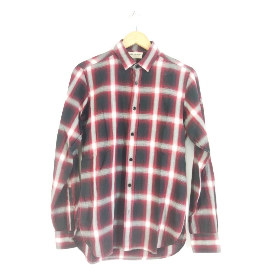 SAINT LAURENT PARIS サンローランパリ 14AW オンブレチェック総柄