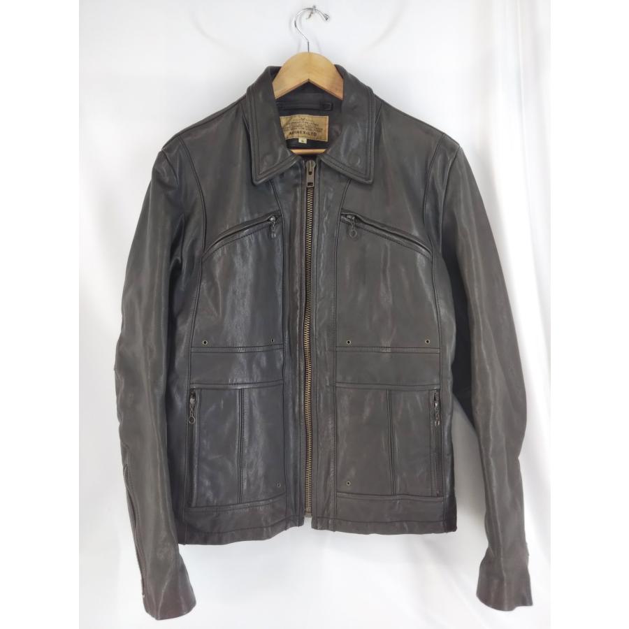 美品 上野商会 AVIREX アヴィレックス 6101011 肉厚 牛革 レザー 襟  