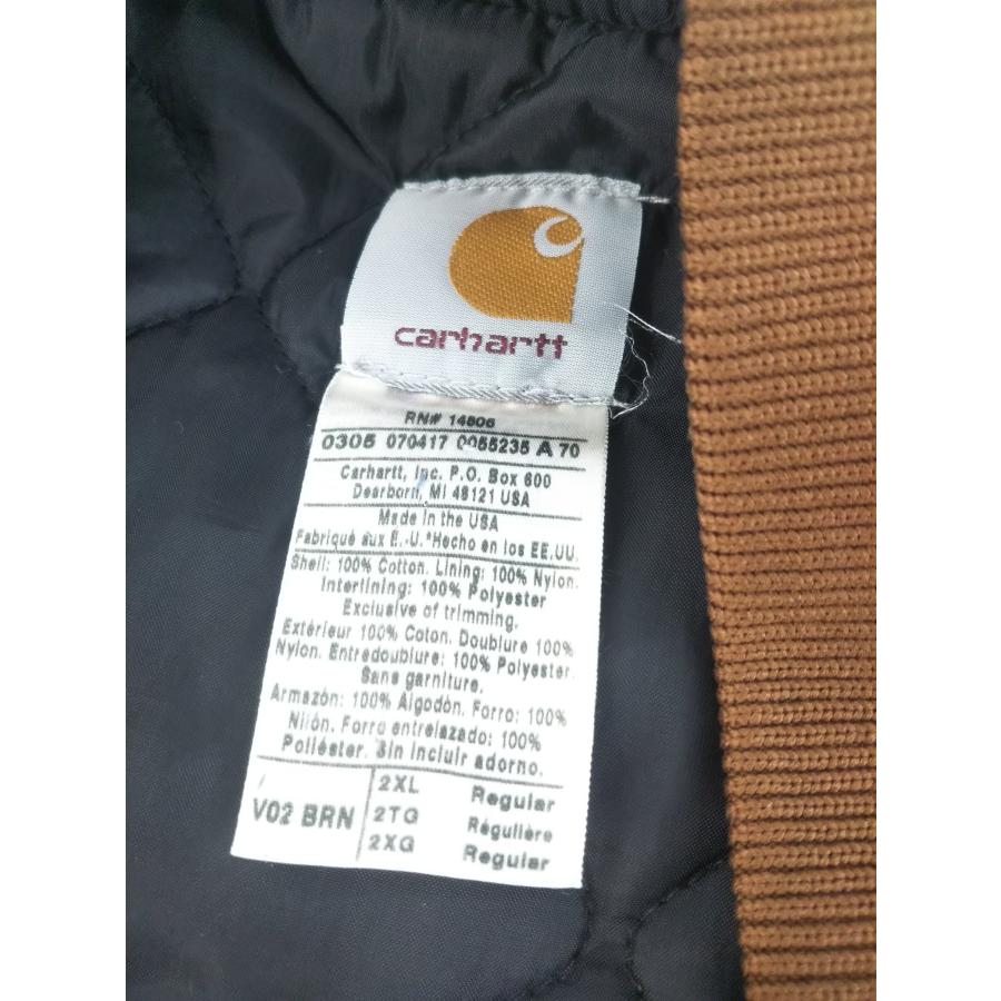 Carhartt（カーハート） ダックワークベスト V02 BRN ブラウン 2XL USA