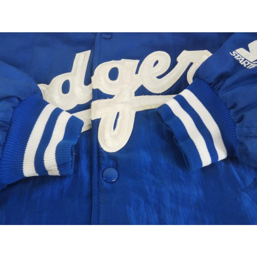 Dodgers スタジャン 肉厚 中綿入り 青色刺繍 ロゴ ロサンゼルス LA