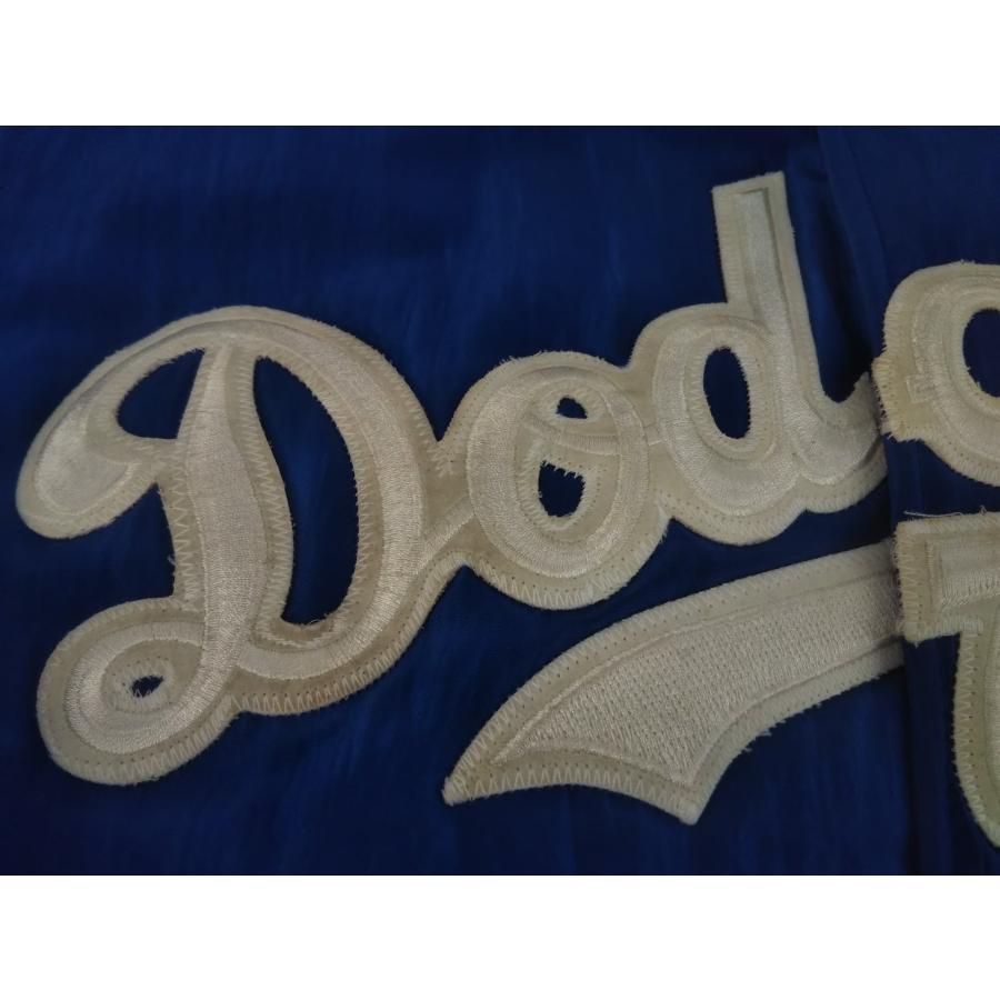 Dodgers スタジャン 肉厚 中綿入り 青色刺繍 ロゴ ロサンゼルス LA