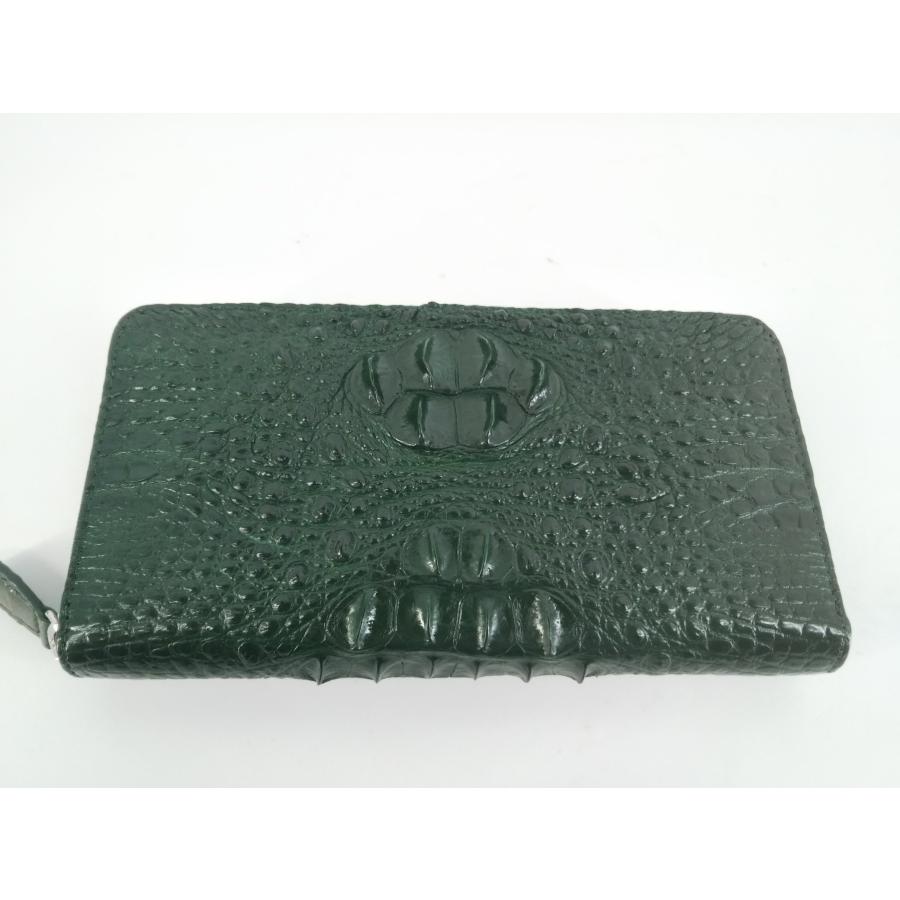 Riamasa リアマッサ クロコダイル クロコクラウン付ラウンド長財布  
