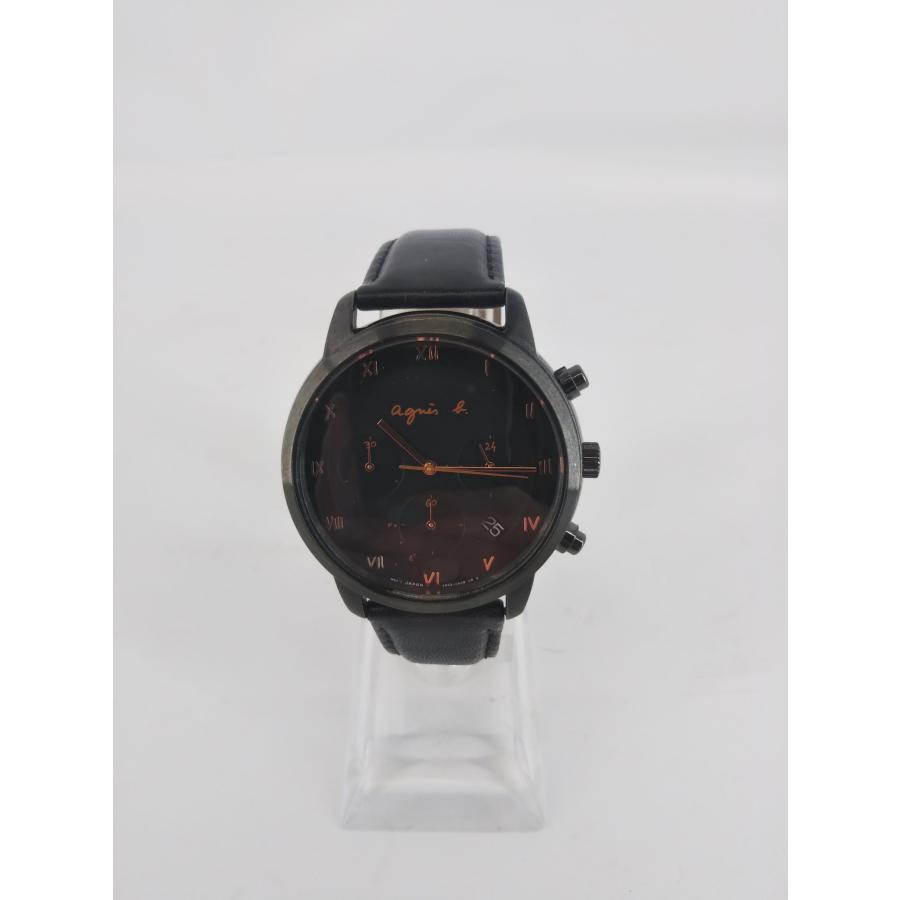 agnes b.（アニエスベー） ソーラー クロノグラフ 腕時計 レザーベルト