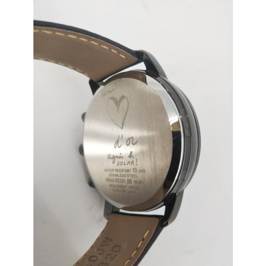 agnes b.（アニエスベー） ソーラー クロノグラフ 腕時計 レザーベルト