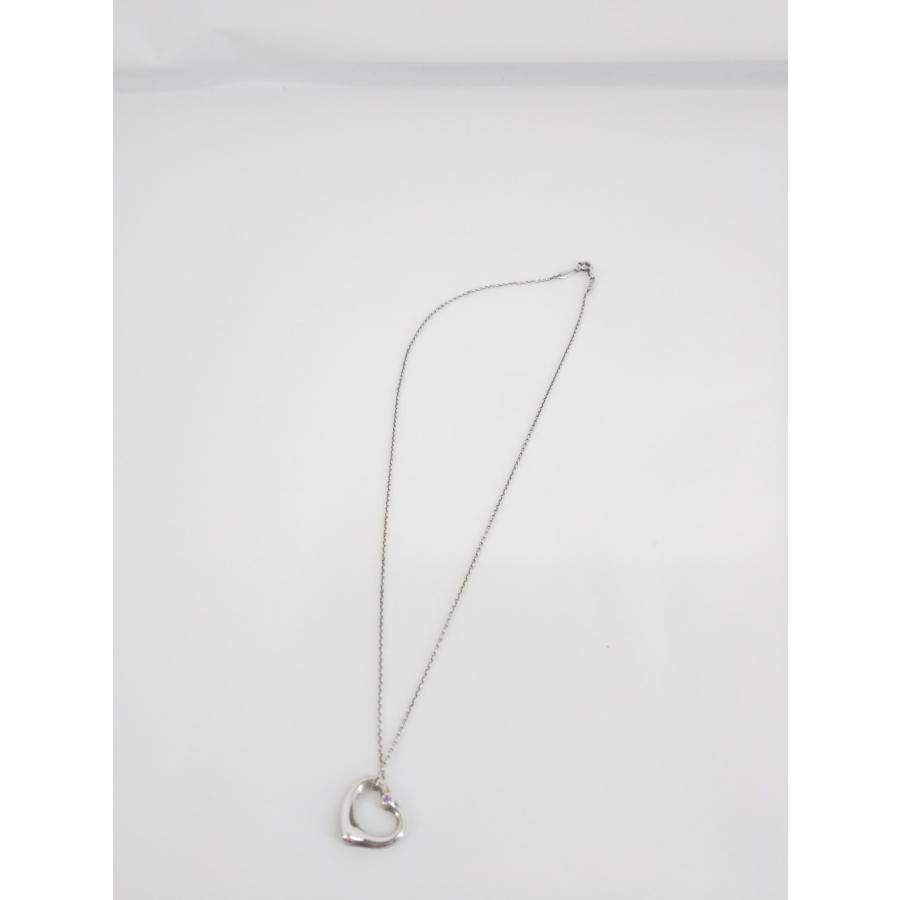 【超美品】ティファニー 1Pダイヤ オープンハート ネックレス シルバー 925 TIFFANY&Co.（ティファニー） Tiffany & Co. 1P ダイヤ オープン