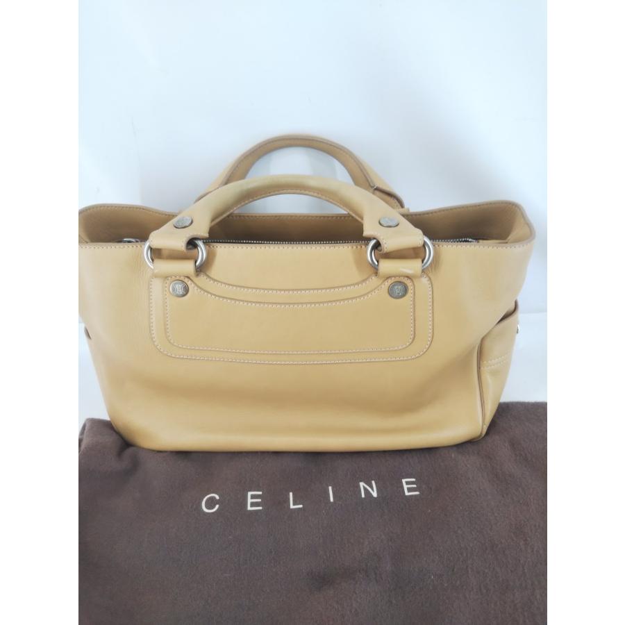 CELINE ベージュ ハンドバッグ　ブギーバッグ CELINE ハンドバッグ ブギーバッグ 手提げ トリオンフ ロゴ金具