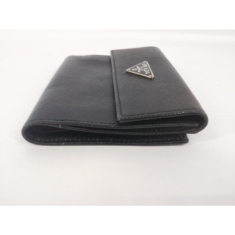 PRADA プラダ M523A サフィアーノ 二つ折り財布 黒 ブラック PRADA（プラダ） M523A サフィアーノレザー 二つ折り 財布 ウォレット