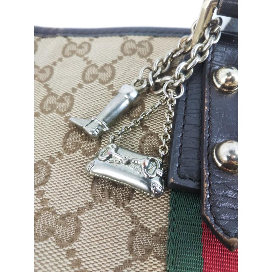 GUCCI グッチ GGキャンバス トートバッグ 139260 05702 チャーム付き 