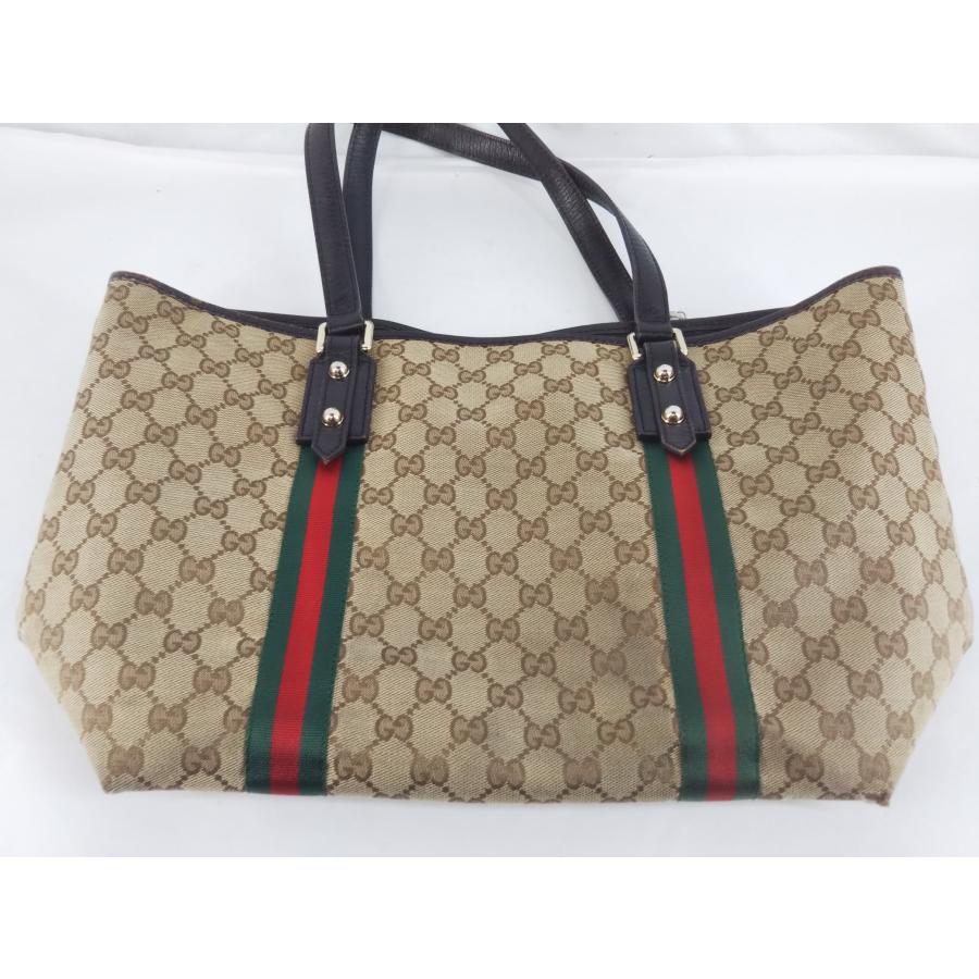 GUCCI グッチ GGキャンバス トートバッグ 139260 05702 チャーム付き 