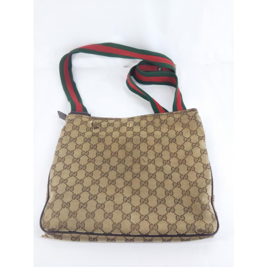 GUCCI（グッチ） ショルダーバッグ GGキャンバス/ブラウン/ベージュ 