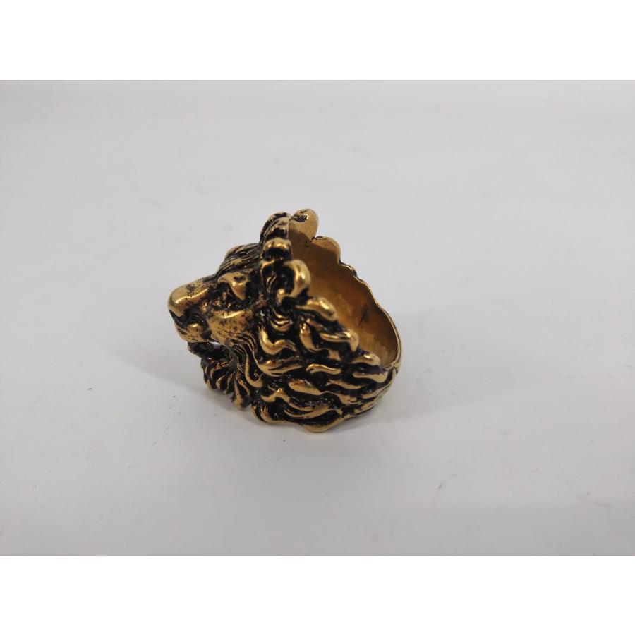 GUCCI 指輪 リング 23号 ライオン GUCCI グッチ ライオンヘッド リング ゴールド 指輪 23