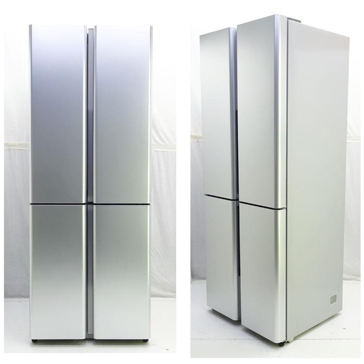 中古】【標準設置込み】AQUA 420L 2021年製 4ドア冷凍冷蔵庫 AQR-TZ42K 