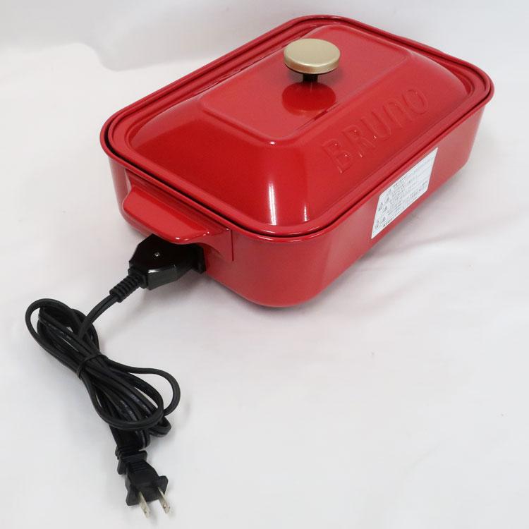 BRUNO（ブルーノ） 中古 コンパクトホットプレート BOE021-RD レッド