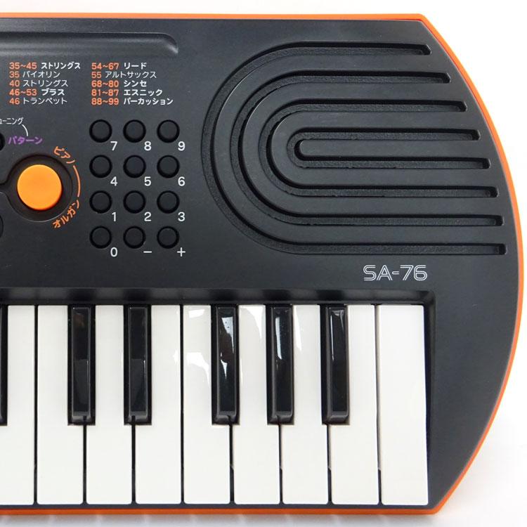 新品未開封　カシオ 電子ミニキーボード SA-76 Casio Mini Keyboard SA-76 44 key Black & Orange Electronic