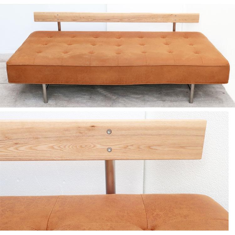 中古 設置込み CRASH GATE ハーマンソファー 3人掛け キャメル 幅193cm