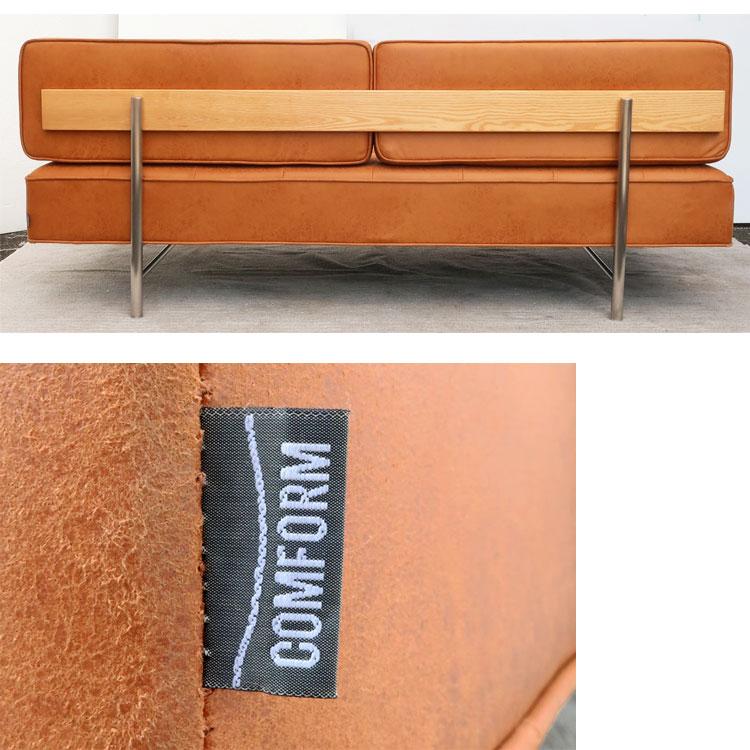 中古 設置込み CRASH GATE ハーマンソファー 3人掛け キャメル