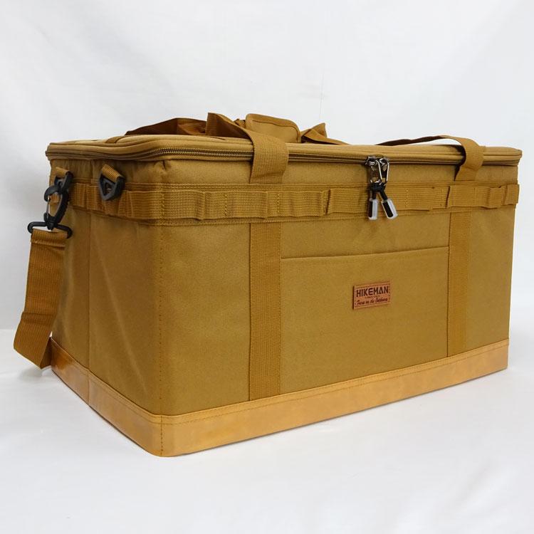 中古 美品 HIKEMAN 自立式コンテナバッグ 58L ベージュ/カーキ Large 