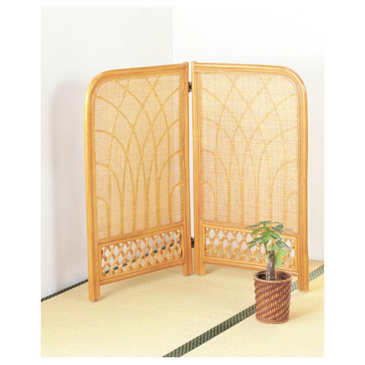 【美品】籐 ラタン 今枝商店　2連パーテーション 間仕切り　衝立　アンティーク 美品】籐 ラタン 今枝商店 2連パーテーション 間仕切り 衝立