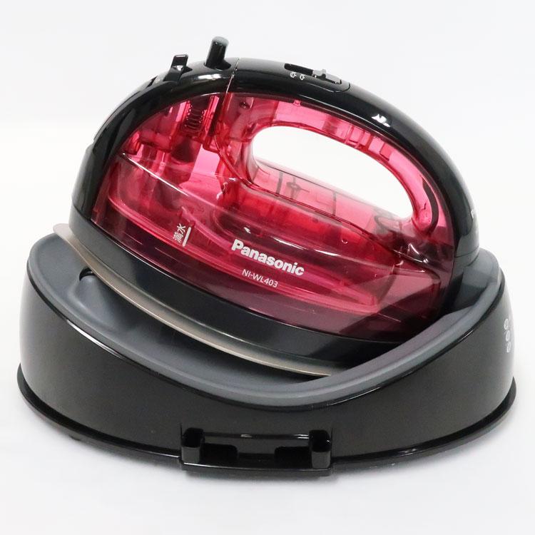 パナソニック コードレススチームWヘッドアイロン ピンク NI-WL403-P カルル 中古 Panasonic コードレス スチームアイロン NI-WL403-P 2017