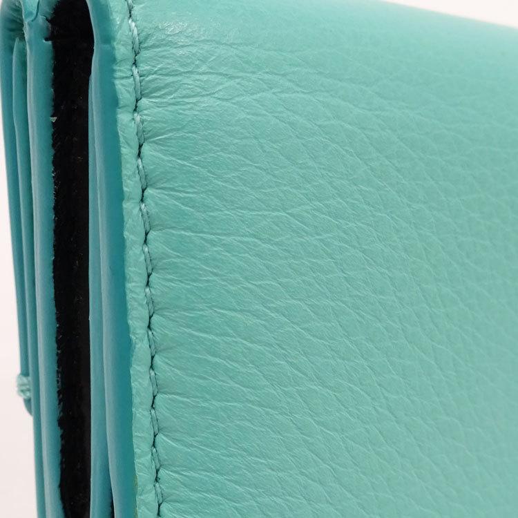 中古】〇即納〇 TIFFANY&CO. コンパクトウォレット ティファニーブルー