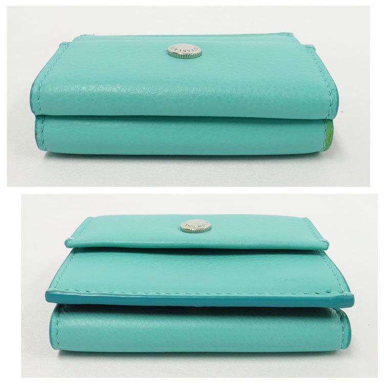 中古】〇即納〇 TIFFANY&CO. コンパクトウォレット ティファニーブルー