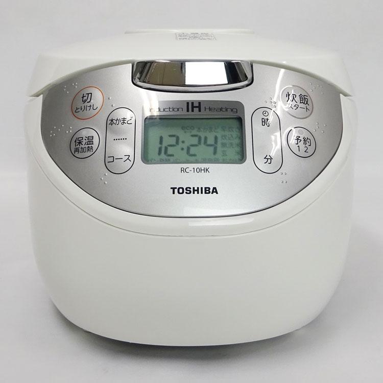 中古 東芝 IHジャー炊飯器 かまど銅コート釜 5.5合 RC-10HK-W 2020年製 ホワイト 1.0L｜thrifty｜02