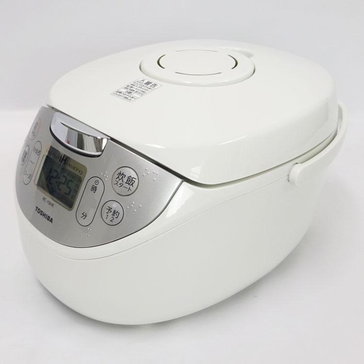 中古 東芝 IHジャー炊飯器 かまど銅コート釜 5.5合 RC-10HK-W 2020年製 ホワイト 1.0L｜thrifty｜04