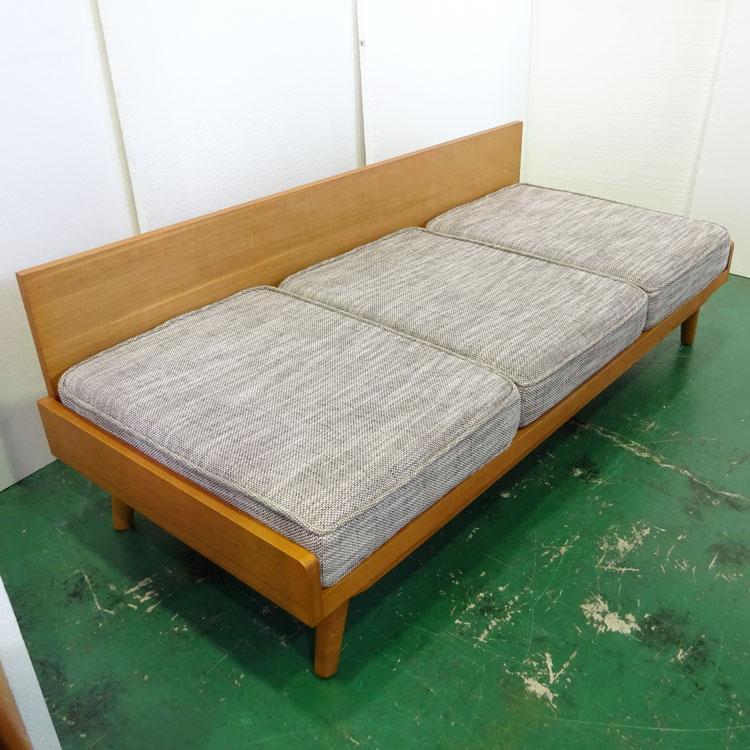 中古 設置込み unico ALBERO カバーリングソファ 3シーター チーク